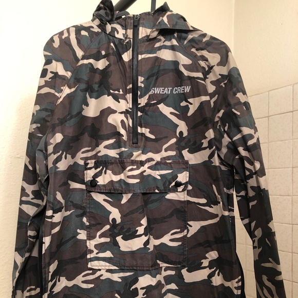 Other - SweatCrew Camo Anorak - Reflective
